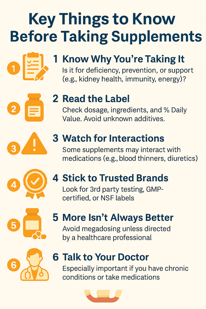 Key Things to Know Before Taking Supplements