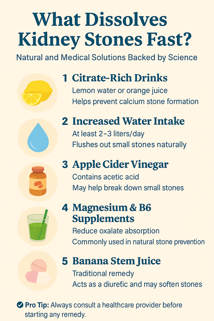 What Dissolves Kidney Stones Fast?