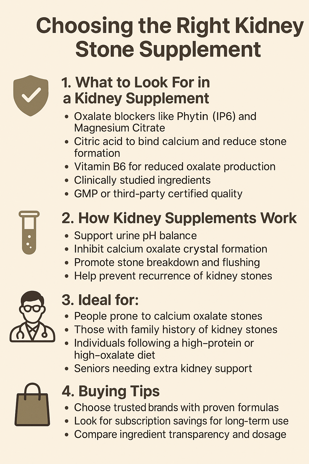 Choosing the Right Kidney Stone Supplement - approved