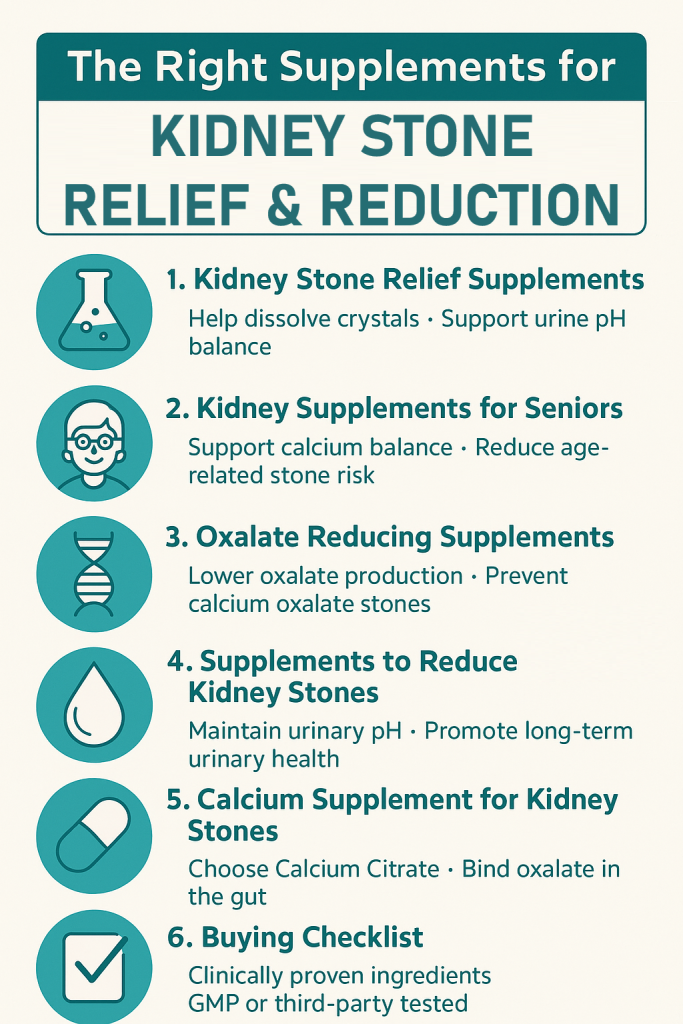 The Right Supplements for Kidney Stone Relief & Prevention